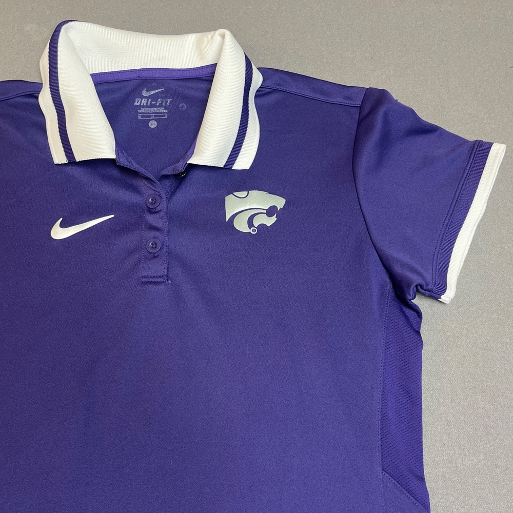 Nike Dri Fit Womens Purple Kansas State Wildcats Polo Shirt
